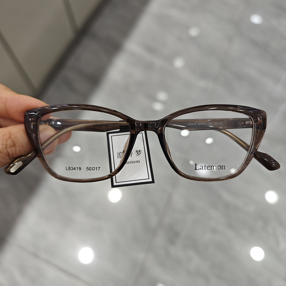 浪特梦眼镜L83419素颜时尚猫眼框可配散光有度数近视防蓝光眼镜架