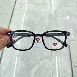 查尔斯桃心近视眼镜框黑框镜架女可配度数轻tr90男款 变色CH2060