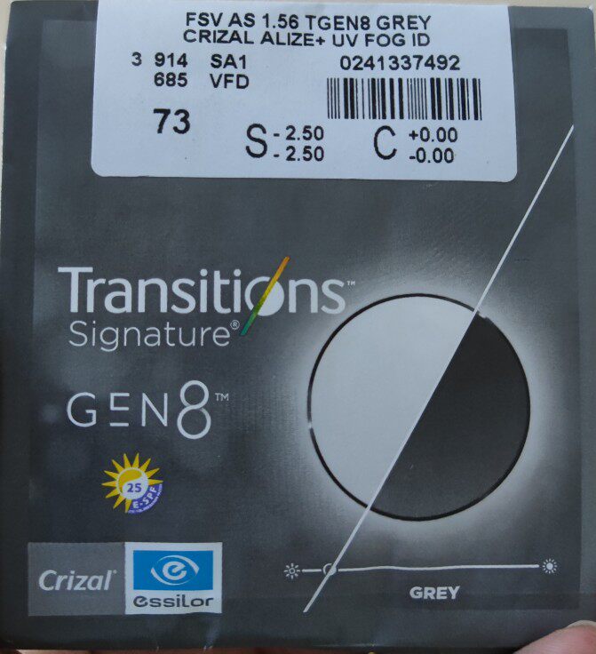 依视路1.60/1.67/1.74钻晶A+超薄全视线第八代变色非球面眼镜片