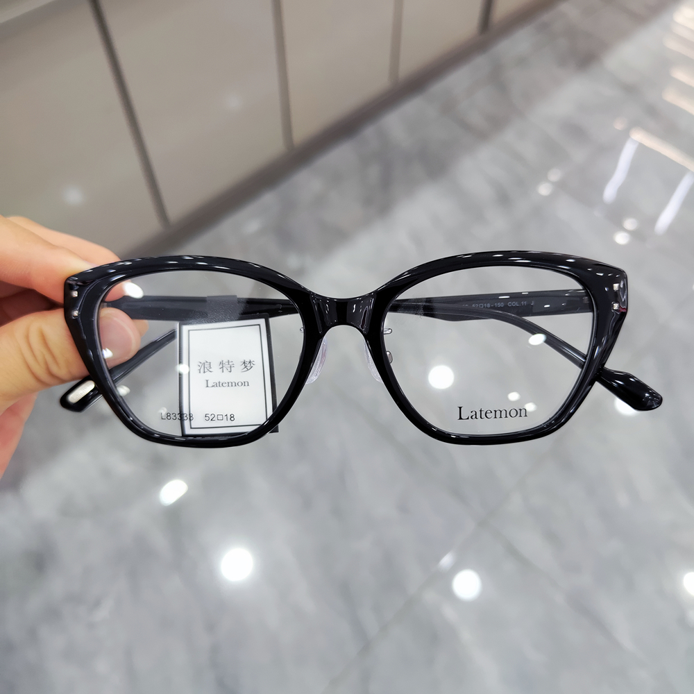 浪特梦24年新品翼式哥特风猫眼TR90时尚眼镜架可配近视度数L83333