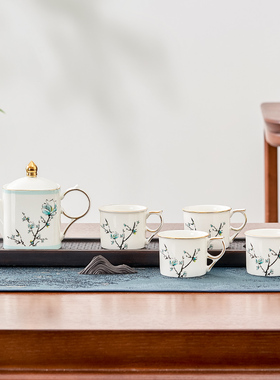 华光国瓷功夫茶具套装 家用办公送礼茶壶茶具礼盒装 青玉案茶具