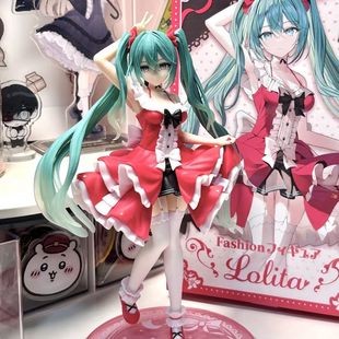 初音未来手办盒装洛丽塔初音动漫模型美少女桌面摆件