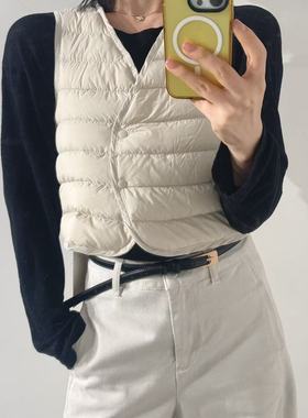 2025东大门冬季新款刚需要 小暖炉系列V领精致羽绒内搭内胆背心