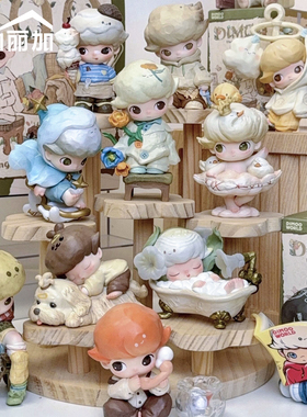 盲盒收纳展示架阶梯式DIMOO潮玩手办娃柜木质阶梯摆件公仔陈列架