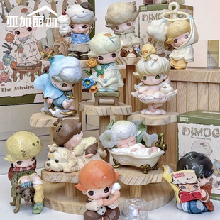 盲盒收纳展示架阶梯式DIMOO潮玩手办娃柜木质阶梯摆件公仔陈列架