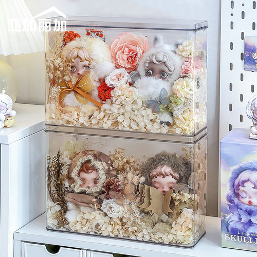 可叠加光织园挂件盲盒收纳展示架