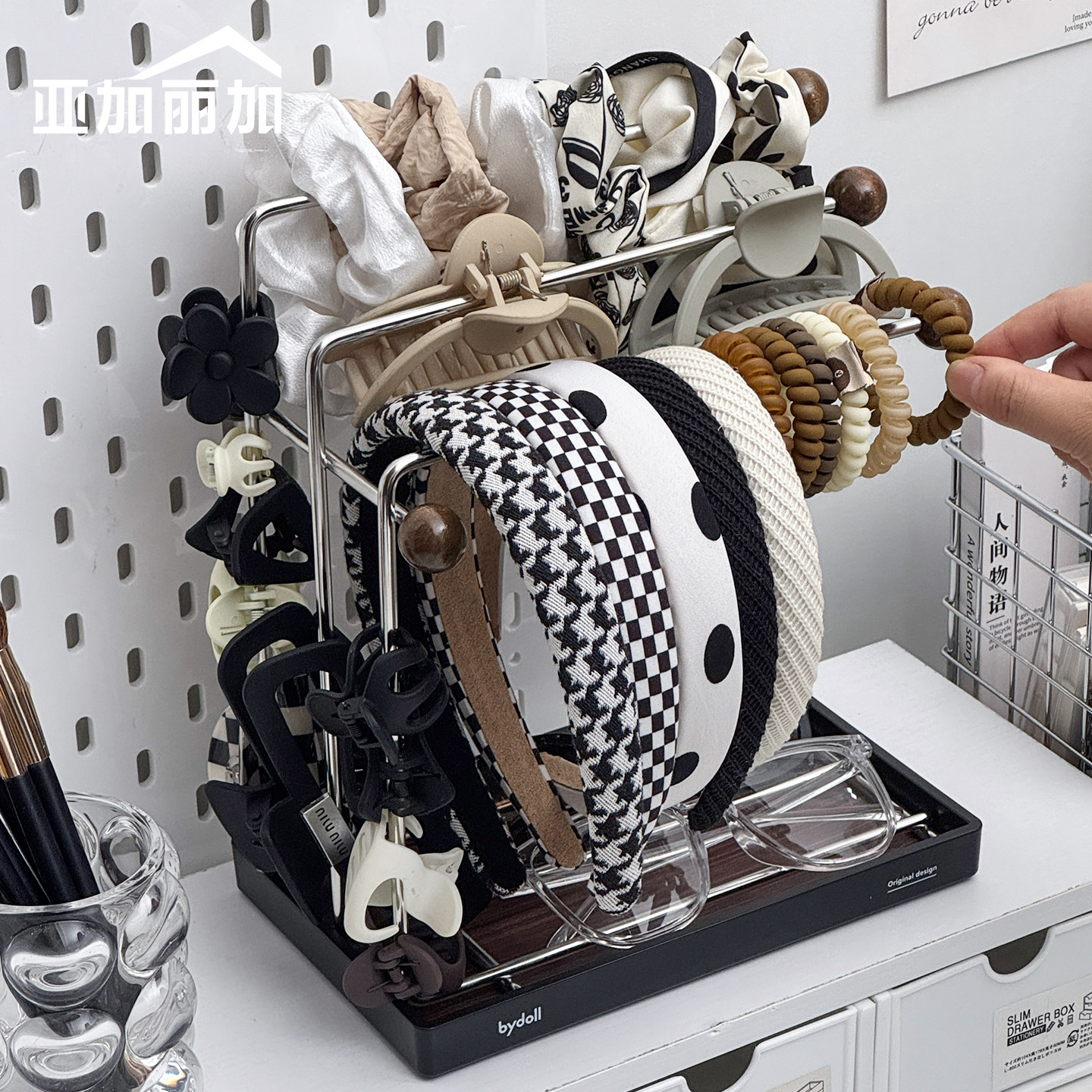 儿童发饰收纳神器发箍发圈抓夹鲨鱼夹挂架手串展示架大容量首饰架,收纳整理,首饰盒,淘宝优惠券,粉丝福利购,淘宝优惠卷