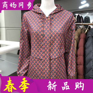 苏拉达唯826-03 中年连帽风衣外套女2026春新款韩版妈妈上衣夹克