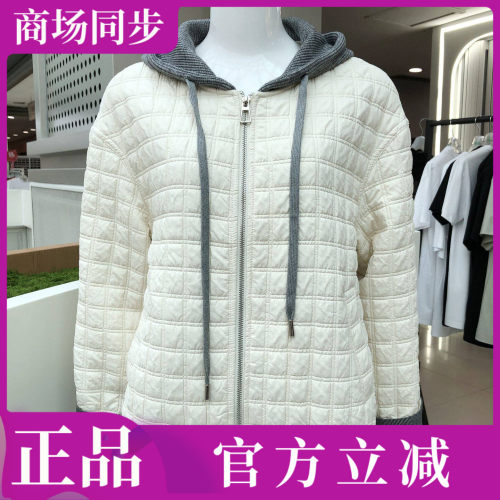 红娅轩8817 时尚格子连帽外套女上衣秋季新款韩版休闲妈妈夹克