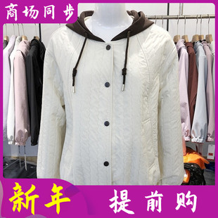 时尚小香风连帽外套女春季新款洋气短款夹克棒球服 艾瑞颖26A08