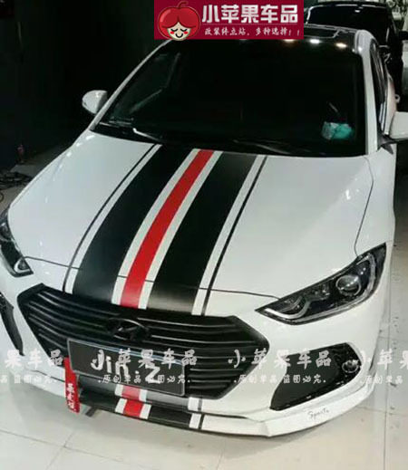 现代名图通用引擎盖车贴装饰车门车头盖刮痕遮划痕机盖贴改装拉花