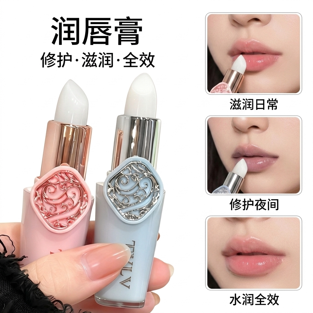 润唇膏补水保湿修护防干裂唇部护理男女专用冬季护唇膏无色没带色