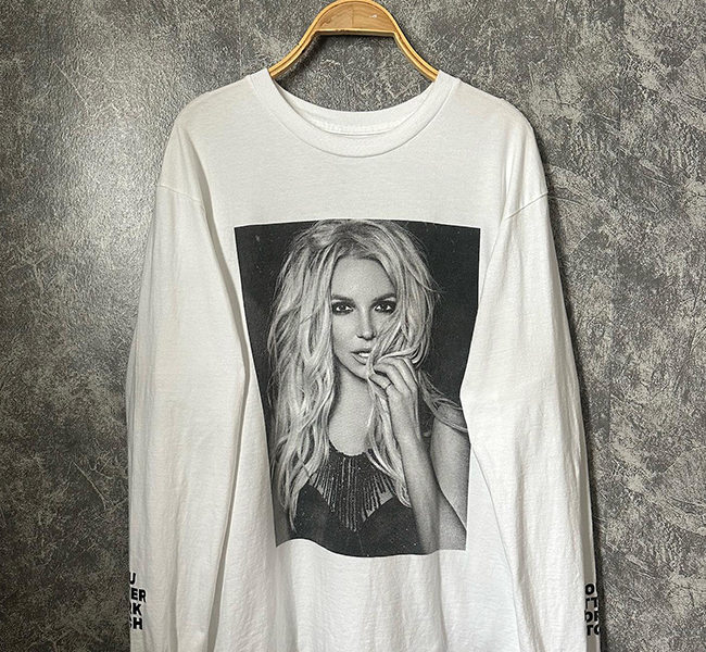 240g！重磅破坏tee！Britney Jean Spears小甜甜布兰妮长袖T恤