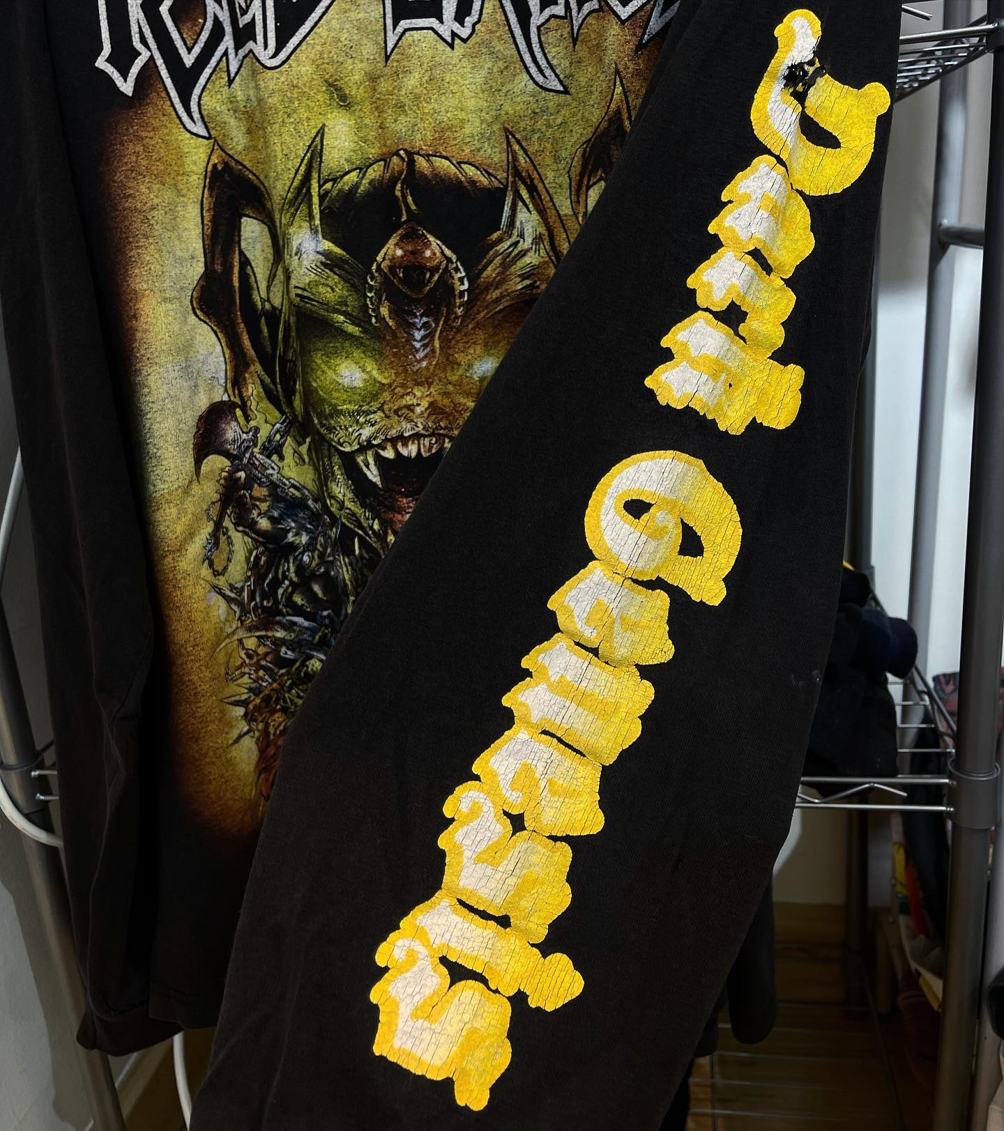 240g!Iced Earth2001专辑Dark Genesis Vintage高街长袖T恤