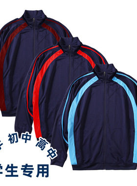 小学生校服外套春夏季鸟眼卫衣初中学生校园校服长袖运动服