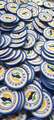 金华市湖海塘中学校徽 指定校服徽标 金华湖海塘初中学生校服标