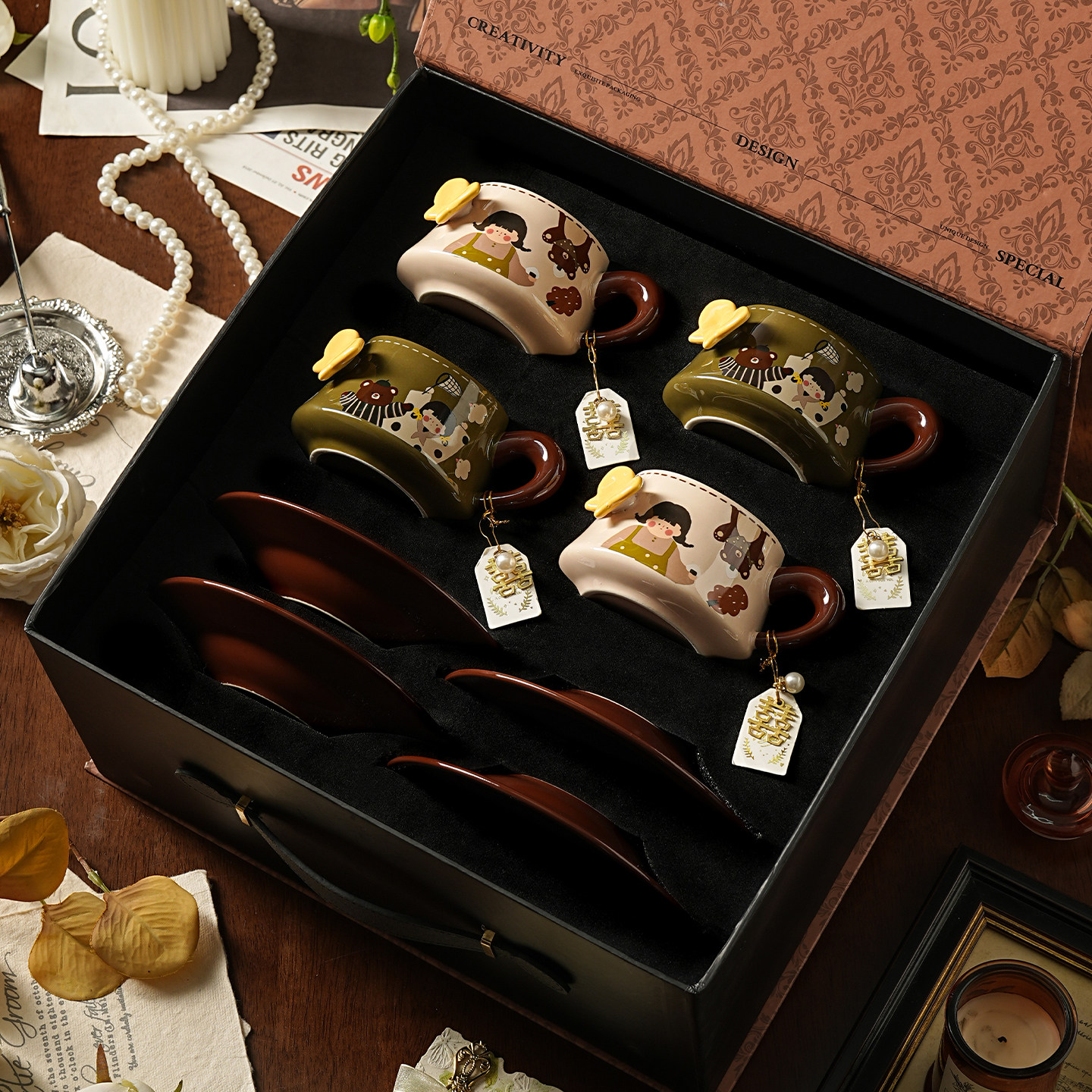 2026新款陶瓷咖啡杯碟套装礼盒高档精致生日订新婚礼物小众高级感,餐饮具,咖啡杯,淘宝优惠券,粉丝福利购,淘宝优惠卷