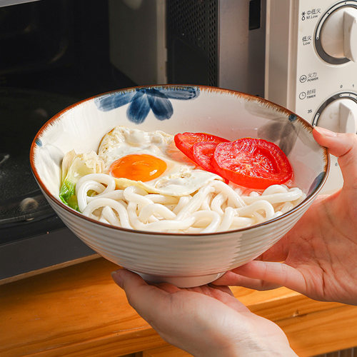 釉下彩日式斗笠面 面碗拉面 面碗家用面 面条陶瓷大泡面 面碗2025