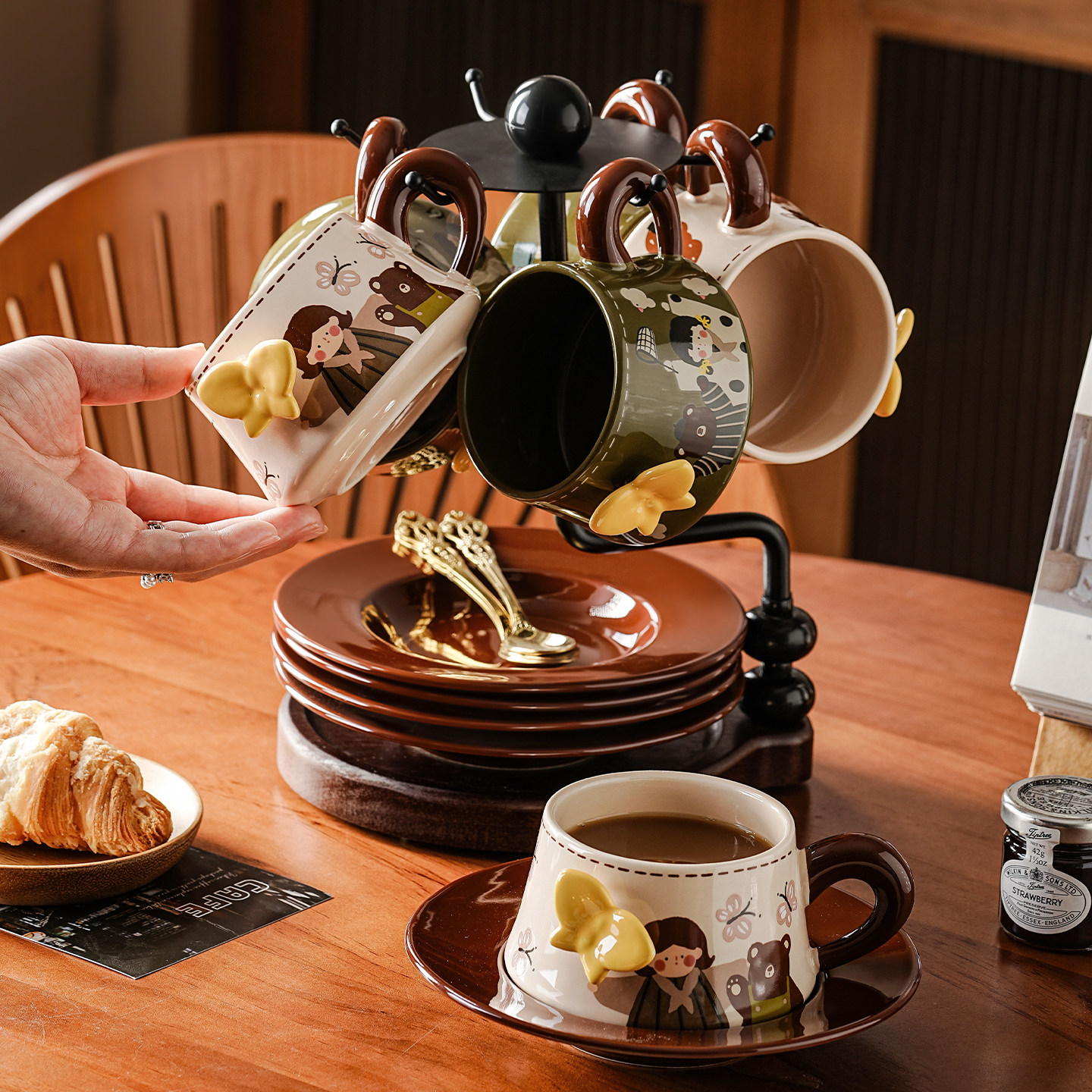 马克杯女生高颜值超好看独特漂亮陶瓷杯子礼盒家用喝水情侣早餐杯