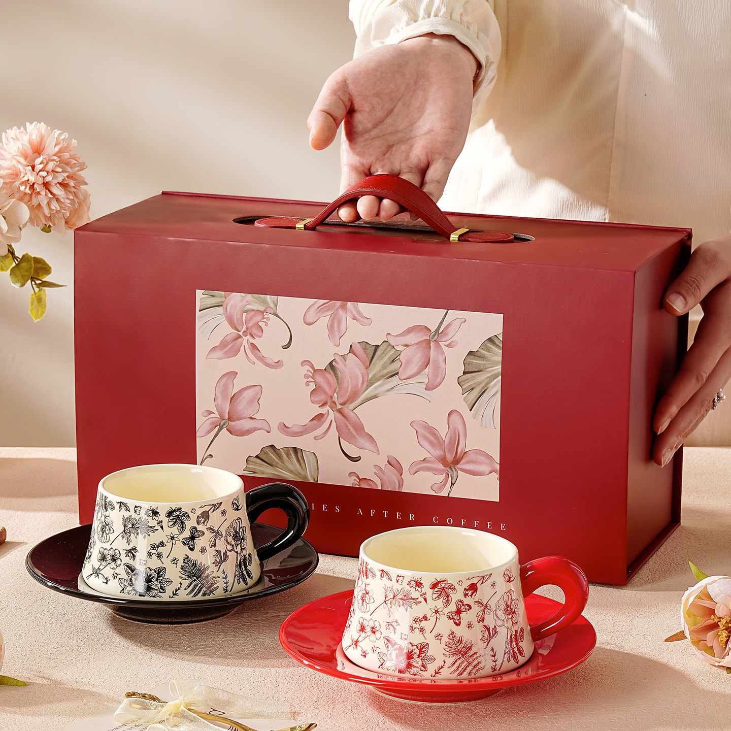 新婚礼物送闺蜜结婚送新人订婚礼物礼盒装咖啡杯碟女生实用高级感