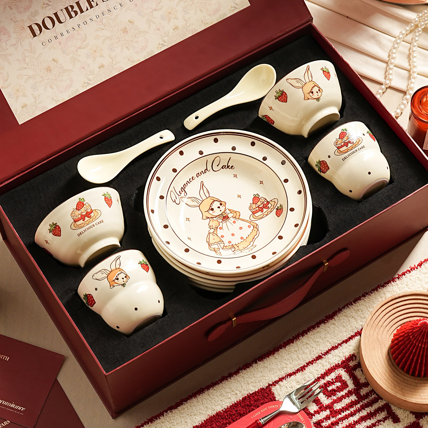 陶瓷碗具筷餐具套装碗家用2026新款高颜值结婚新婚礼物送新人礼盒,餐饮具,碗,淘宝优惠券,粉丝福利购,淘宝优惠卷