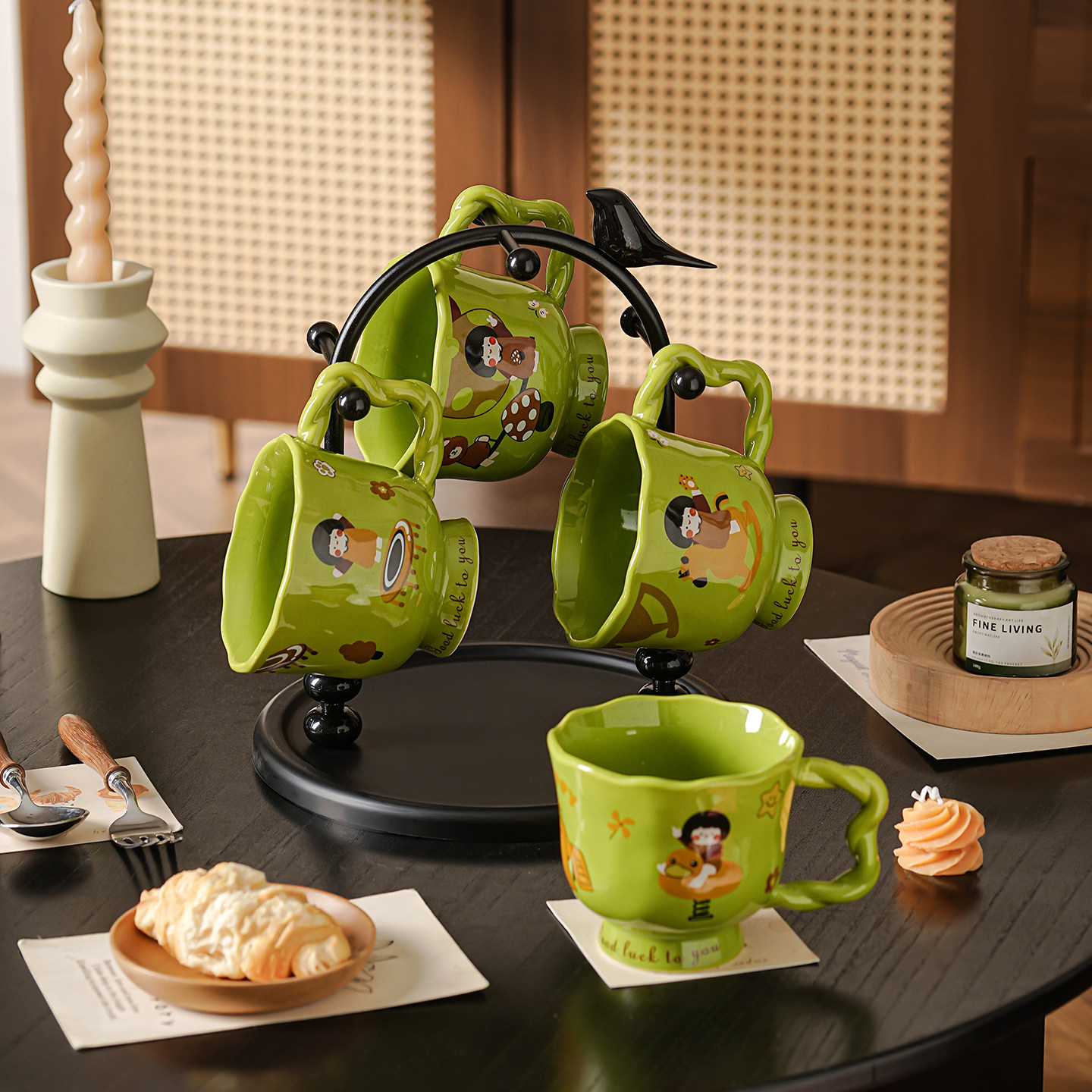 超好看独特漂亮杯子家用喝水陶瓷马克杯情侣水杯乔迁生日新婚礼物