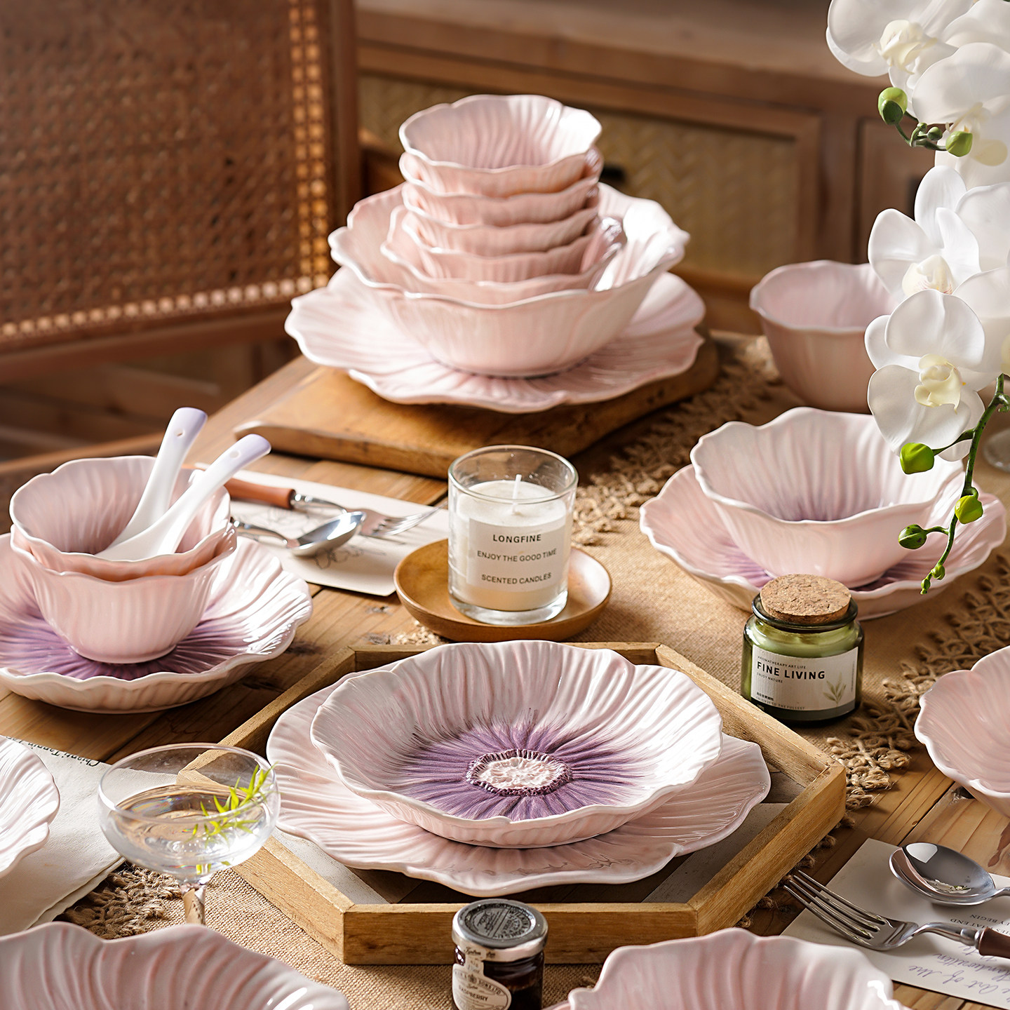 日式餐具套装碗盘套装家用碗碟筷盘子碗2025新款高颜值陶瓷碗饭碗