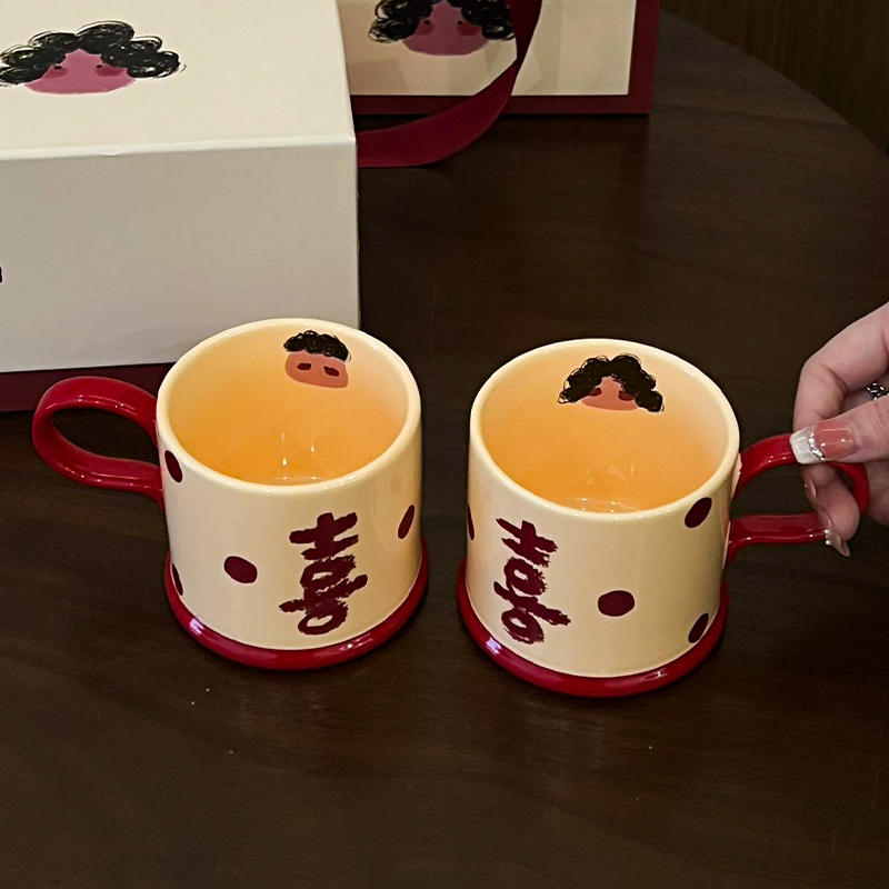 马克杯高级新婚礼物陶瓷杯子高级感轻奢高颜值结婚新婚礼物送闺蜜