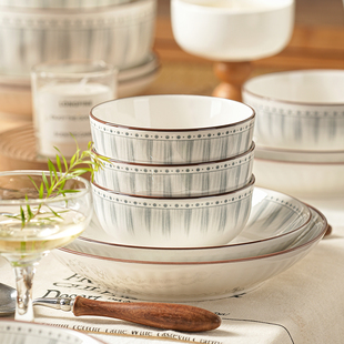 陶瓷米饭碗家用2026新款釉下彩餐具高级感吃饭碗好看的碗个人专用