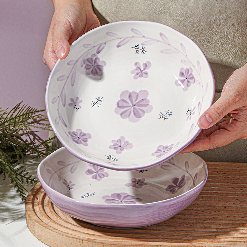 饭盘汤盘陶瓷家用小清新