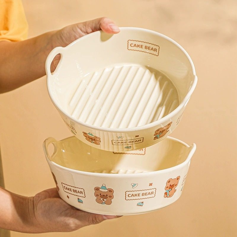 双耳空气炸锅专用的碗烤箱家用烤碗陶瓷焗饭烤盘蒸鸡蛋羹碗沙拉碗,餐饮具,碗,淘宝优惠券,粉丝福利购,淘宝优惠卷