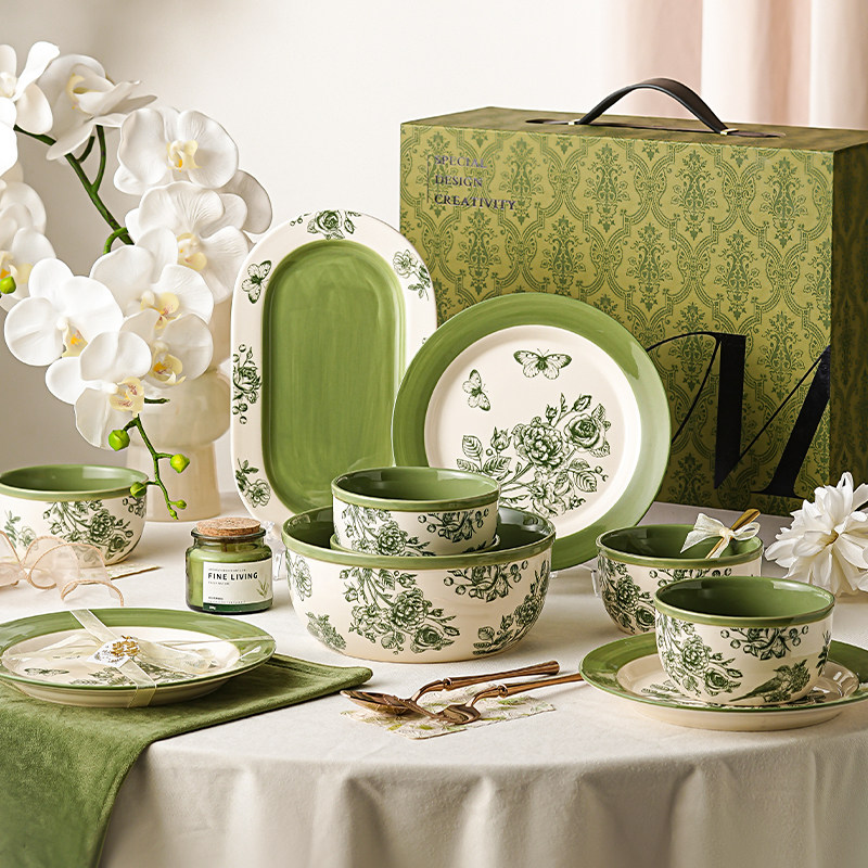 碗盘餐具套装碗筷碗碟陶瓷碗家用2025新款乔迁之喜入宅新居轻奢