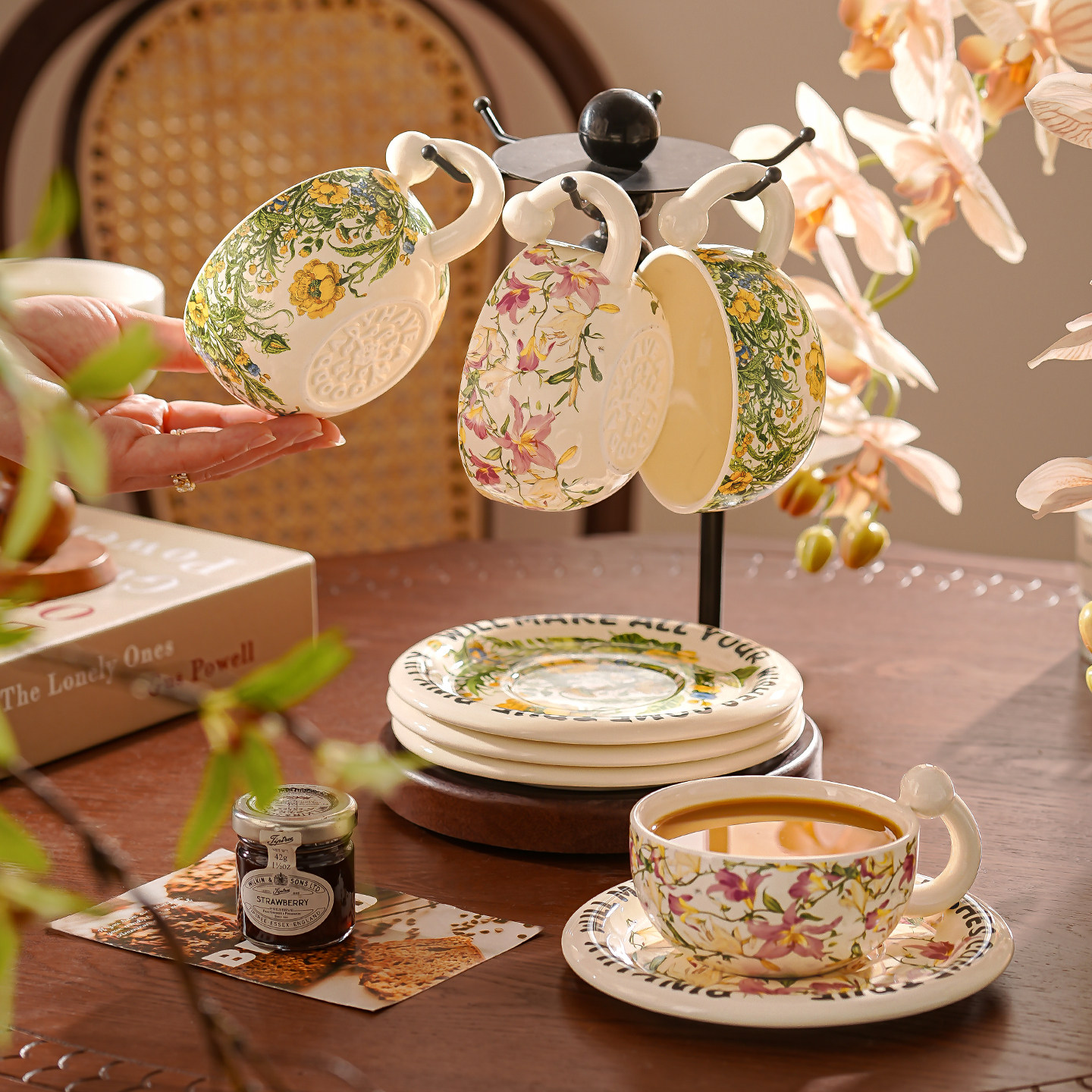 陶瓷咖啡杯子高档精致特别好看的复古咖啡杯套装结新婚乔迁礼物盒