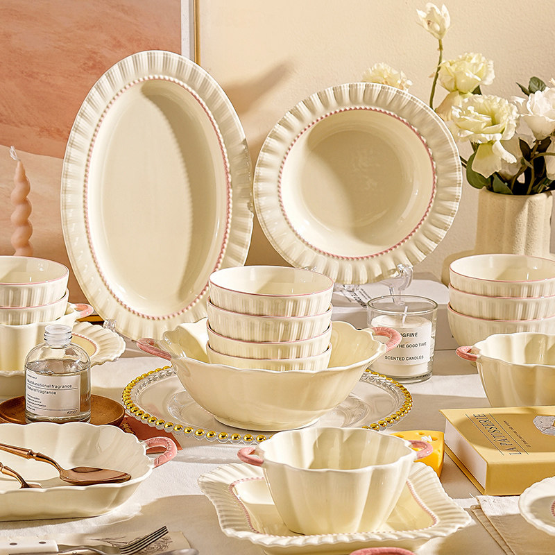 碗碟餐具套装家用高颜值陶瓷饭碗盘筷2026新款新婚乔迁新居礼物