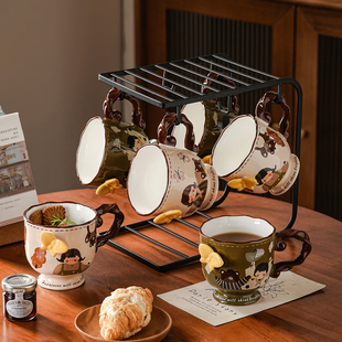 杯子套装客厅家用陶瓷茶杯杯具套装水杯乔迁新居订新婚礼物送新娘