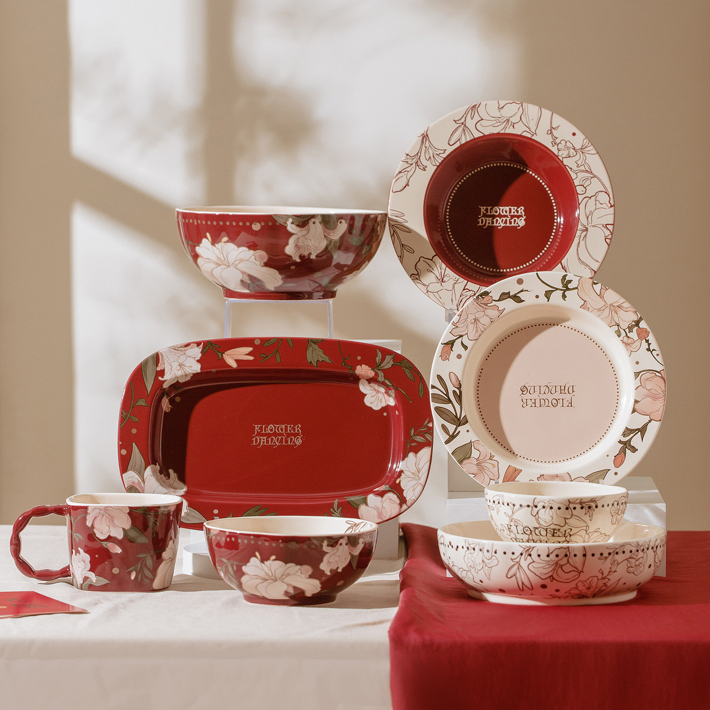 乔迁新居礼物轻奢高级感陶瓷碗碟碗盘餐具套装家用2026新款高颜值