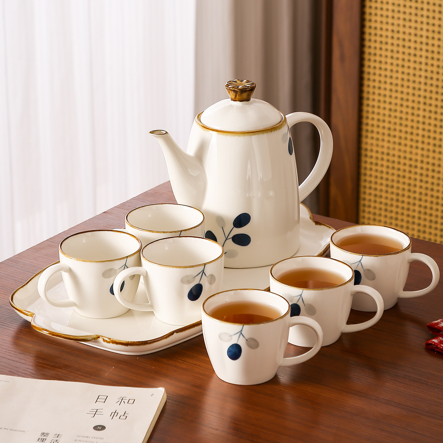 中式茶壶日式陶瓷茶杯年轻人功夫茶具套装礼盒送人结婚新婚礼物