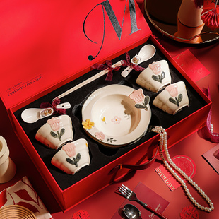 特别漂亮的碗家用2026新款热卖碗具碗碟碗盘餐具套装结婚新婚礼物