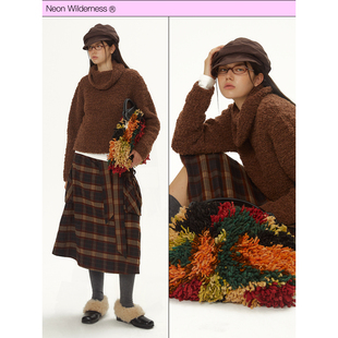 霓虹大荒野® PerfectDays 棕栗色豆豆纱堆堆领毛衣