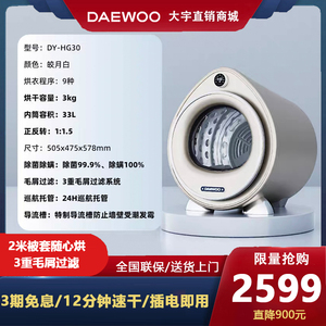 DY-HG30大宇滚筒台式干衣机