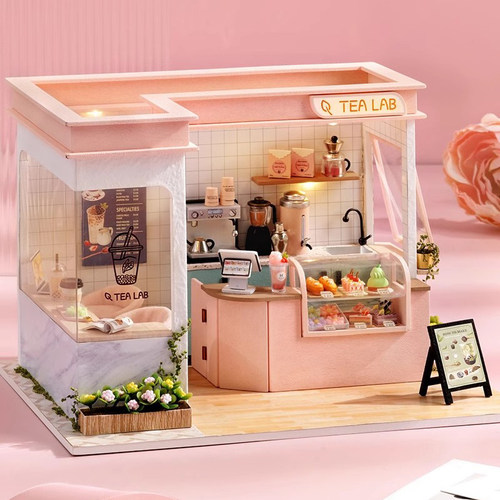智趣diy小屋奶茶店铺轻食馆手工