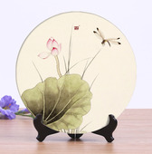 承沁陶瓷客厅书房卧室坐盘家用新中式 饰盘摆盘 摆件古典玄关挂盘装