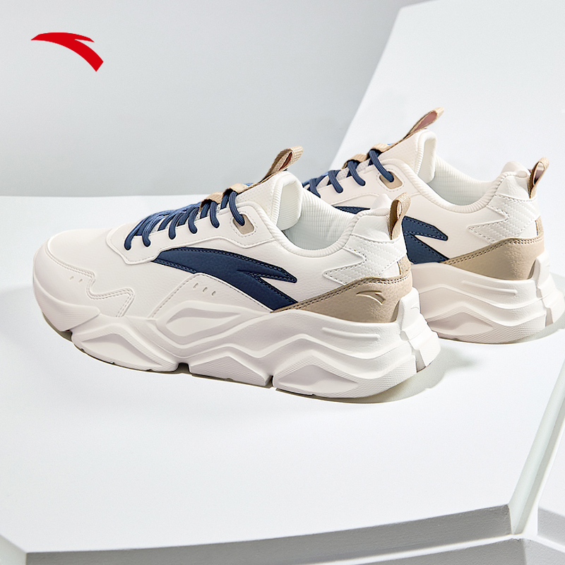 安踏男款运动鞋网面透气休闲鞋