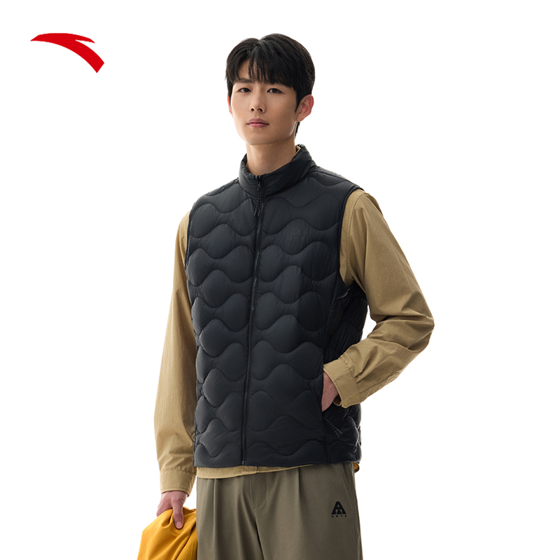 安踏雪壳轻薄羽绒内胆羽绒马甲