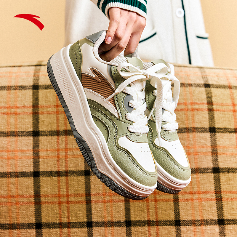 安踏街顽板鞋女休闲小白鞋运动鞋