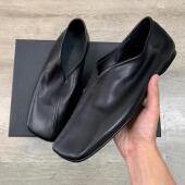 羊皮面乐福鞋 男女款 暗黑僧侣鞋 复古懒人一脚蹬软底瓢鞋 斜方头皮鞋