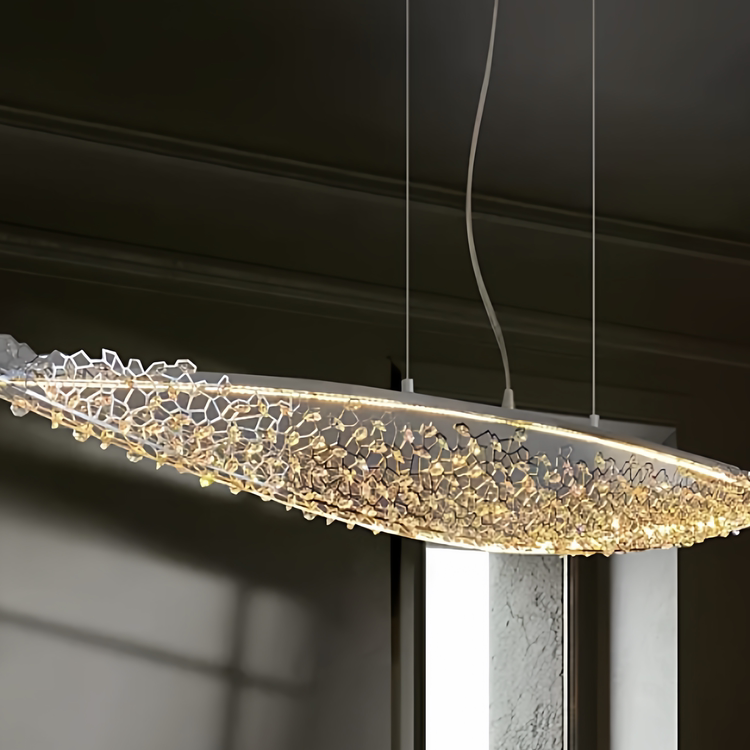 意式轻奢水晶吊灯高级感创意氛围艺术感别墅客厅餐厅吧台灯具新款