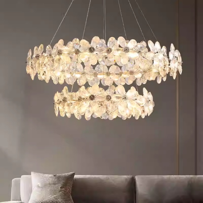 客厅水晶吊灯轻奢现代简约繁花艺术设计师款大厅主灯2025新款