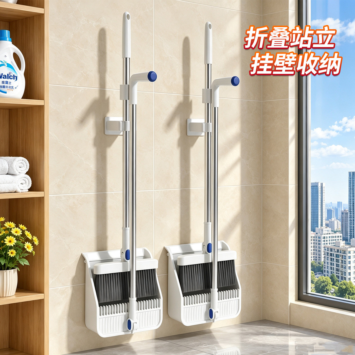 家用扫把套装扫帚簸箕组合2026新款折叠扫把捎把二件套扫地神器