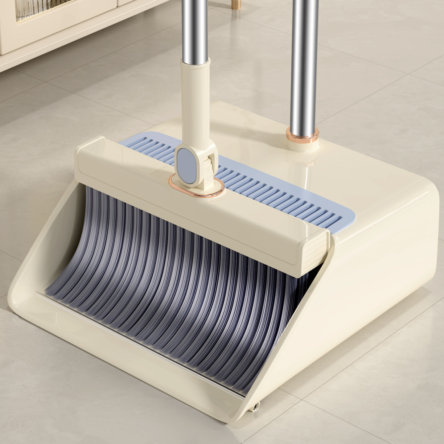 利临扫把簸箕套装家用2025新款加大加厚垃圾铲撮箕不沾毛头发扫帚